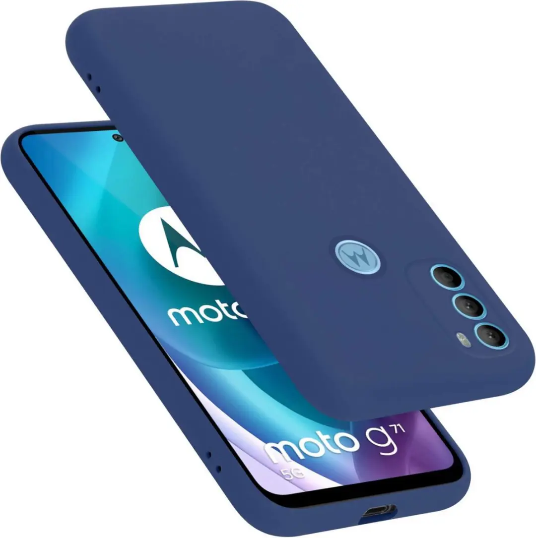 Cadorabo Hoesje geschikt voor Motorola MOTO G71 5G in LIQUID BLAUW