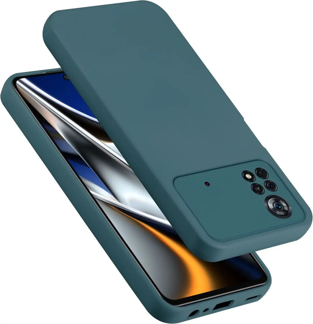 Cadorabo Hoesje geschikt voor Xiaomi Poco X4 Pro in LIQUID GROEN