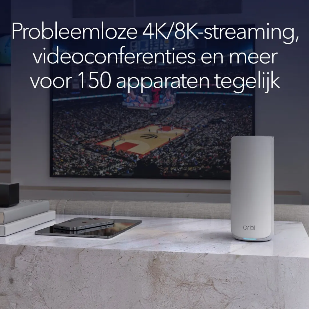 Netgear Orbi RBE873 Mesh WiFi 7 Tri-Band 3-Pack - Wit - afbeelding 6 van 6