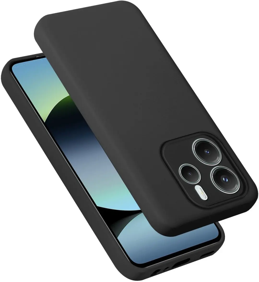 Cadorabo Hoesje geschikt voor Xiaomi Redmi Note 14 5G in LIQUID ZWART