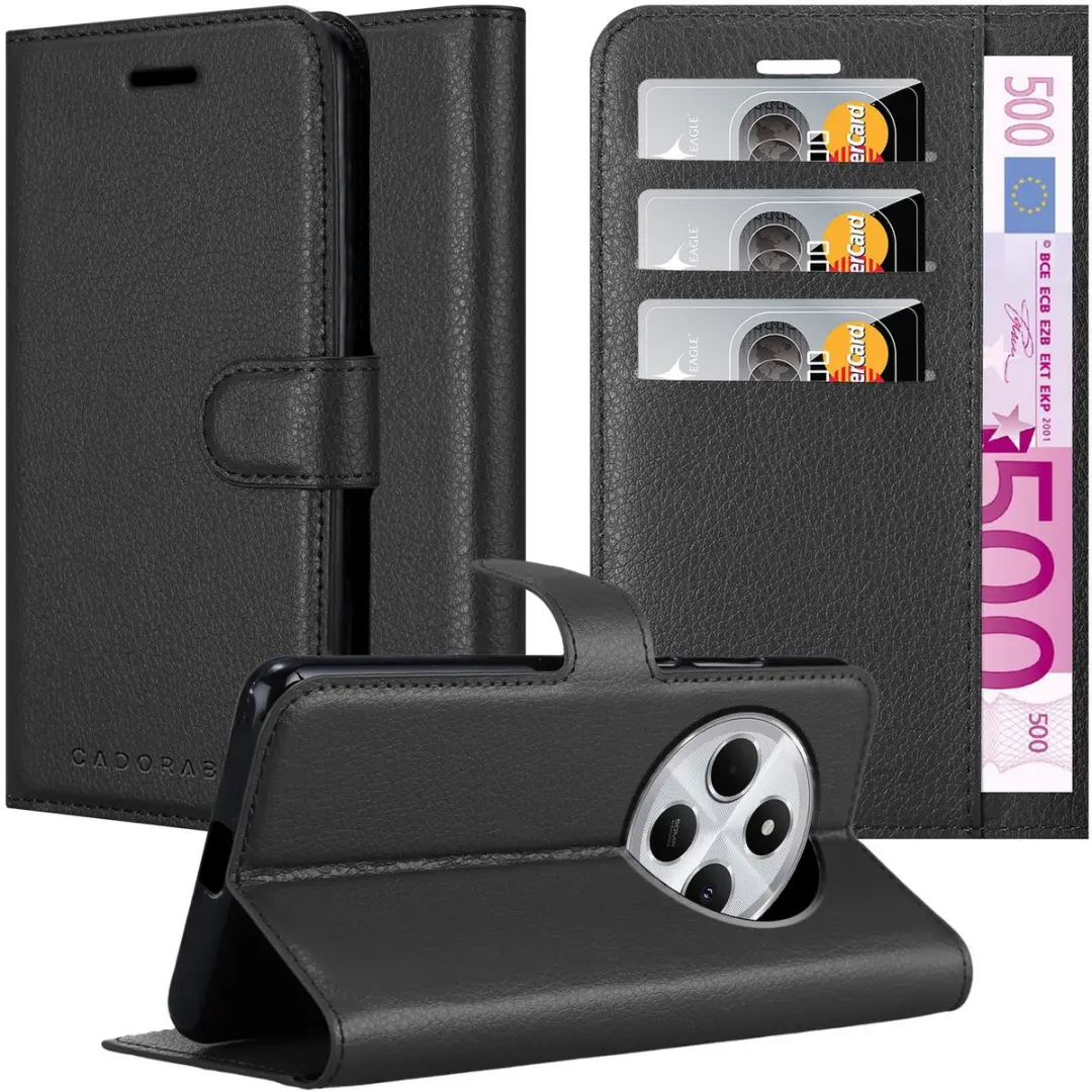 Cadorabo Hoesje geschikt voor Xiaomi RedMi 14C in PHANTOM ZWART