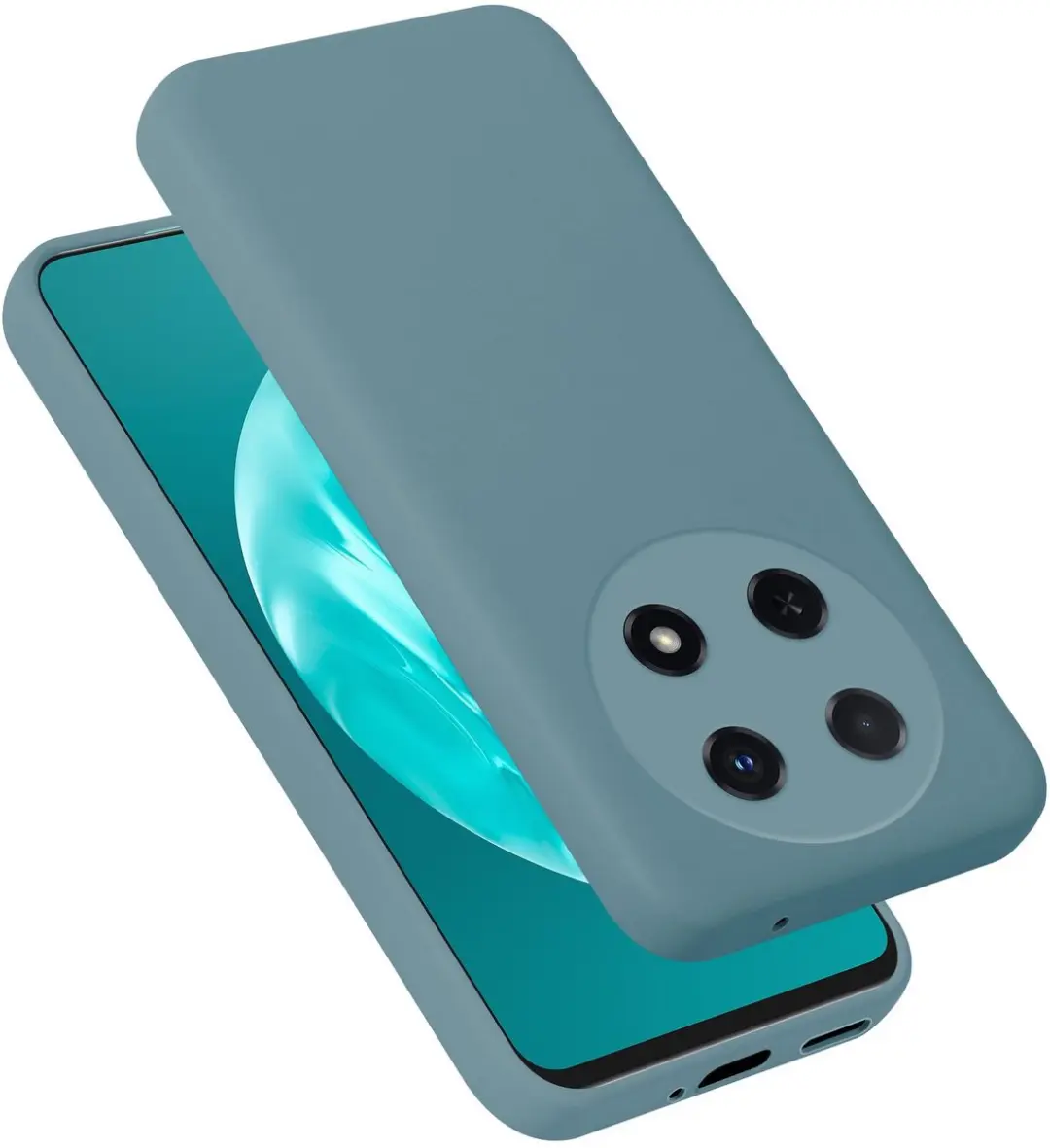Cadorabo Hoesje geschikt voor Huawei Nova 12i Case in Liquid Groen Beschermhoes