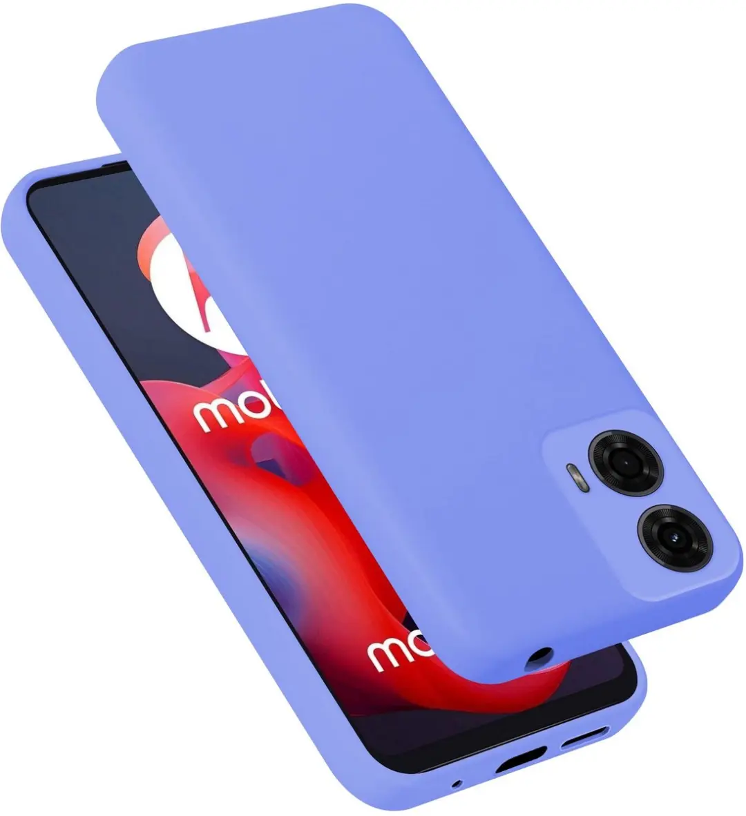Cadorabo Hoesje geschikt voor Motorola Moto G24 Case in Liquid Lichte Paars Besc
