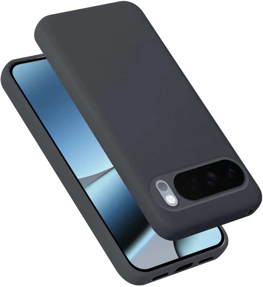 Cadorabo Hoesje geschikt voor Google pixel 10 pro Case in Liquid Zwart Beschermh