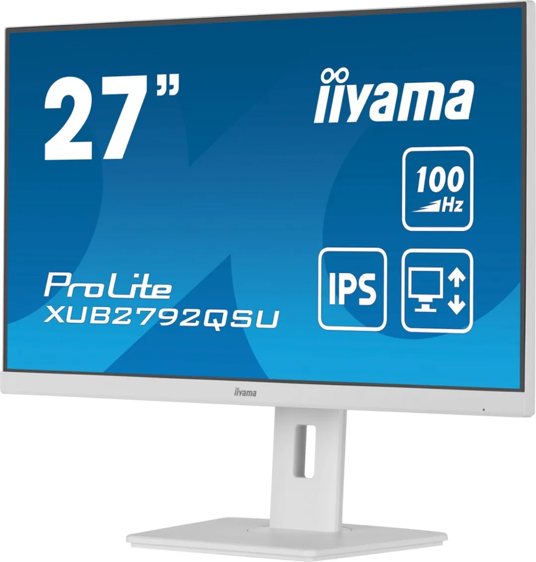 iiyama ProLite XUB2792QSU-W6 Monitor 27" IPS QHD - USB-hub - Wit - afbeelding 2 van 6
