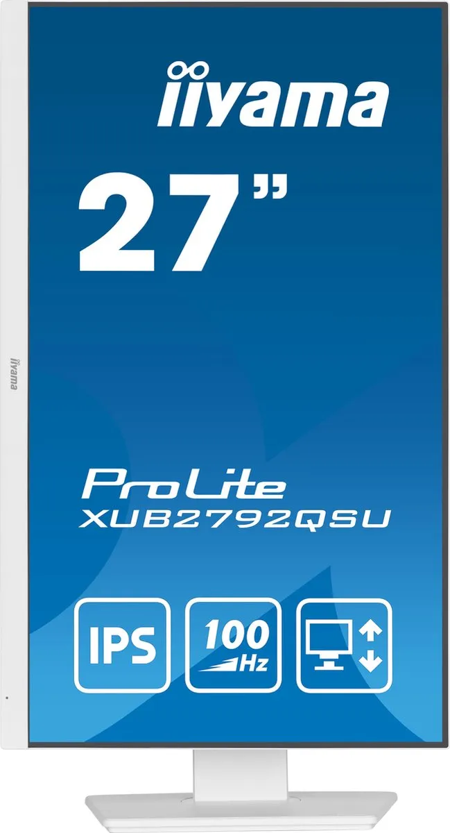 iiyama ProLite XUB2792QSU-W6 Monitor 27" IPS QHD - USB-hub - Wit - afbeelding 6 van 6