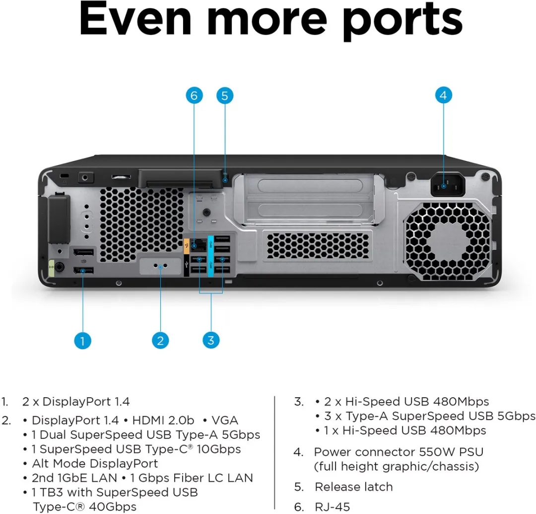 HP Z2 G9 i7-14700 Workstation - 16GB DDR5 1TB SSD - Zwart