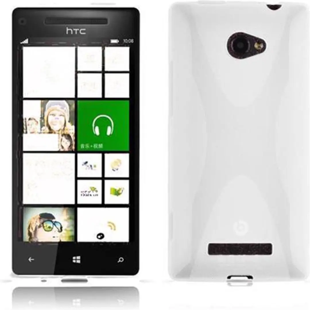 Cadorabo Hoesje geschikt voor HTC Windows Phone 8X in MAGNESIUM WIT