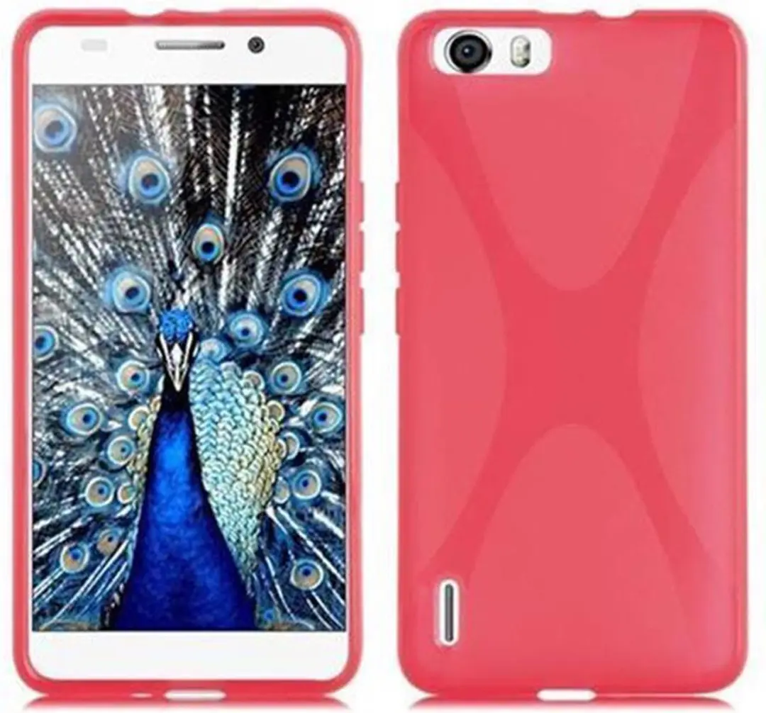 Cadorabo Hoesje geschikt voor Honor 6 PLUS in INFERNO ROOD