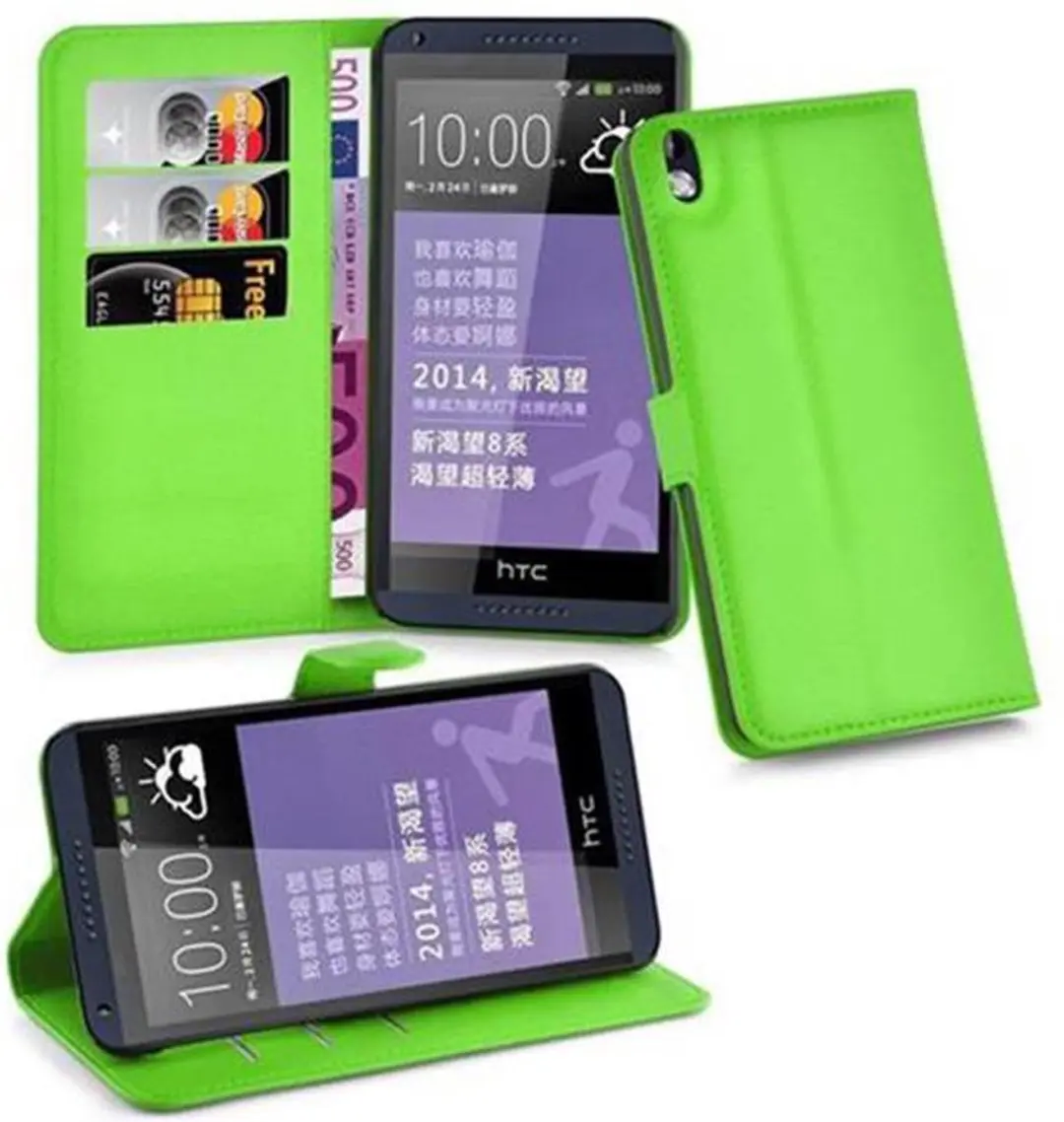 Cadorabo Hoesje geschikt voor HTC Desire 816 in MUNT GROEN