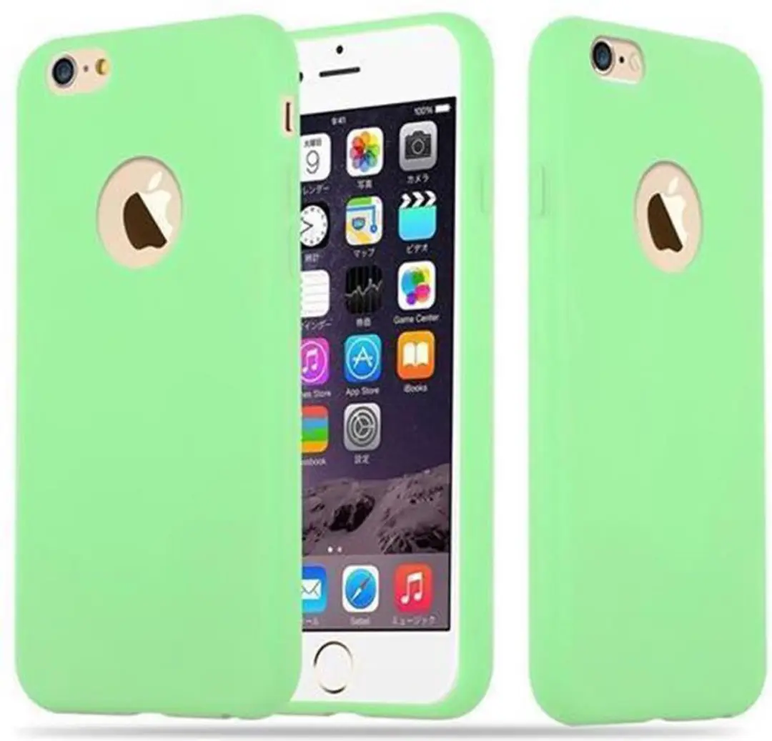 Cadorabo Hoesje geschikt voor Apple iPhone 6 / 6S in CANDY PASTEL GROEN