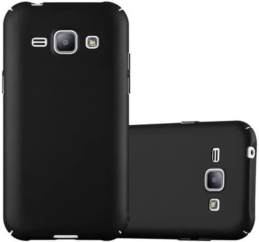 Cadorabo Hoesje geschikt voor Samsung Galaxy J1 2015 in METAAL ZWART