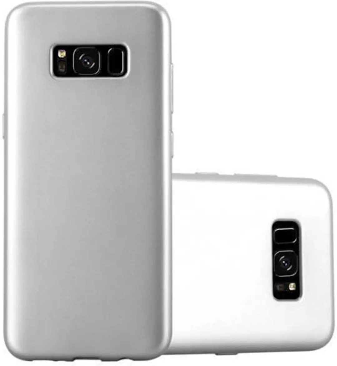 Cadorabo Hoesje geschikt voor Samsung Galaxy S8 in METALLIC ZILVER
