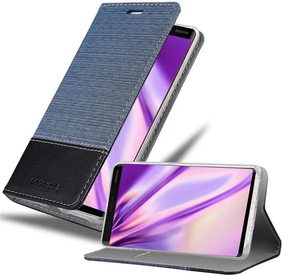 Cadorabo Hoesje geschikt voor Nokia 8 Sirocco in DONKERBLAUW ZWART