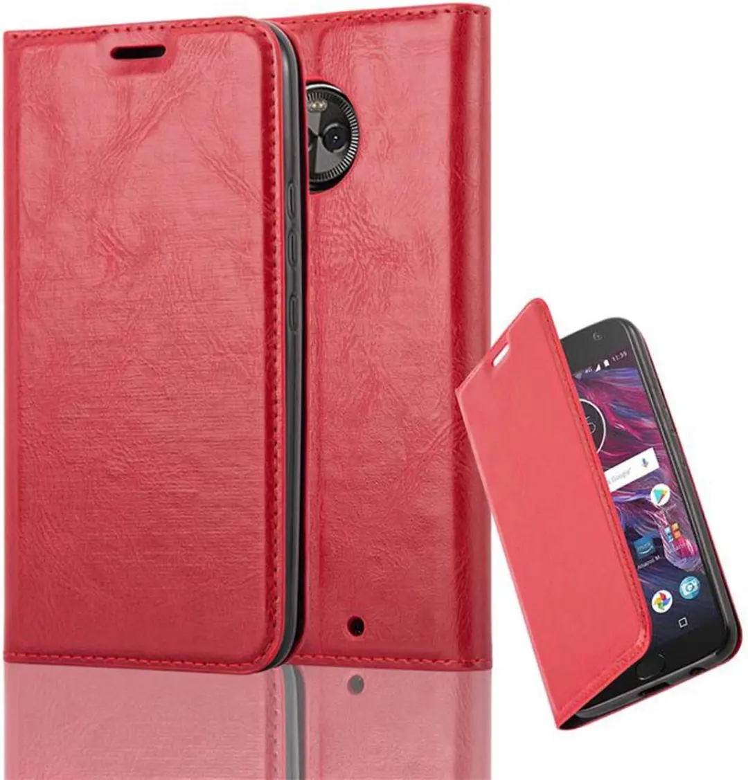 Cadorabo Hoesje geschikt voor Motorola MOTO X4 in APPEL ROOD