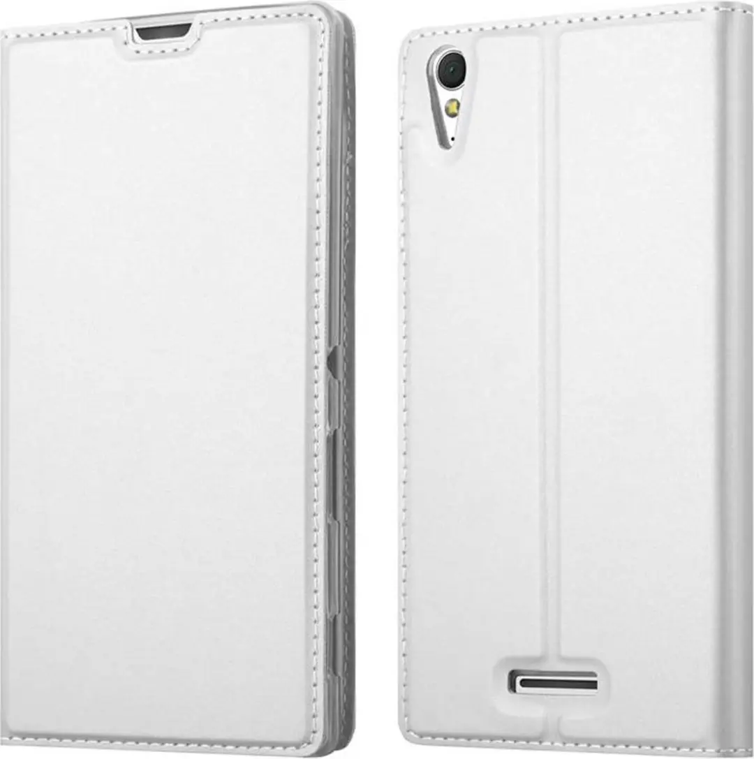 Cadorabo Hoesje geschikt voor Sony Xperia T3 in CLASSY ZILVER