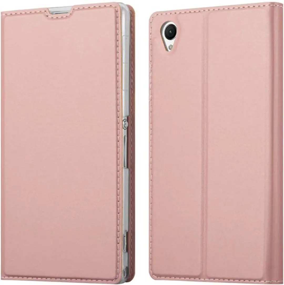 Cadorabo Hoesje geschikt voor Sony Xperia Z1 in CLASSY ROSE GOUD