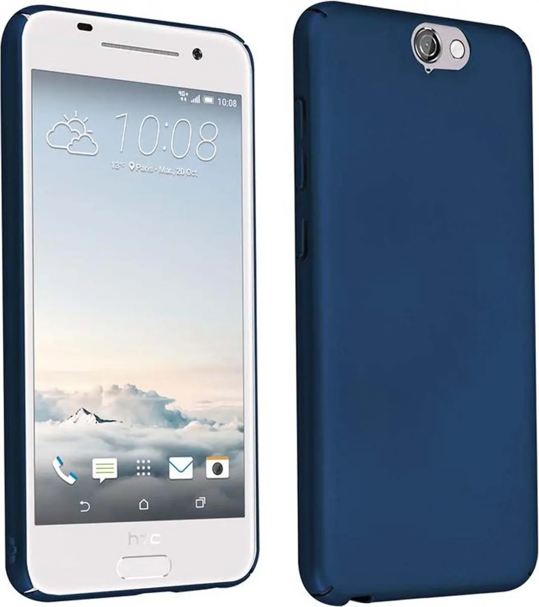 Cadorabo Hoesje geschikt voor HTC ONE A9 in METAAL BLAUW