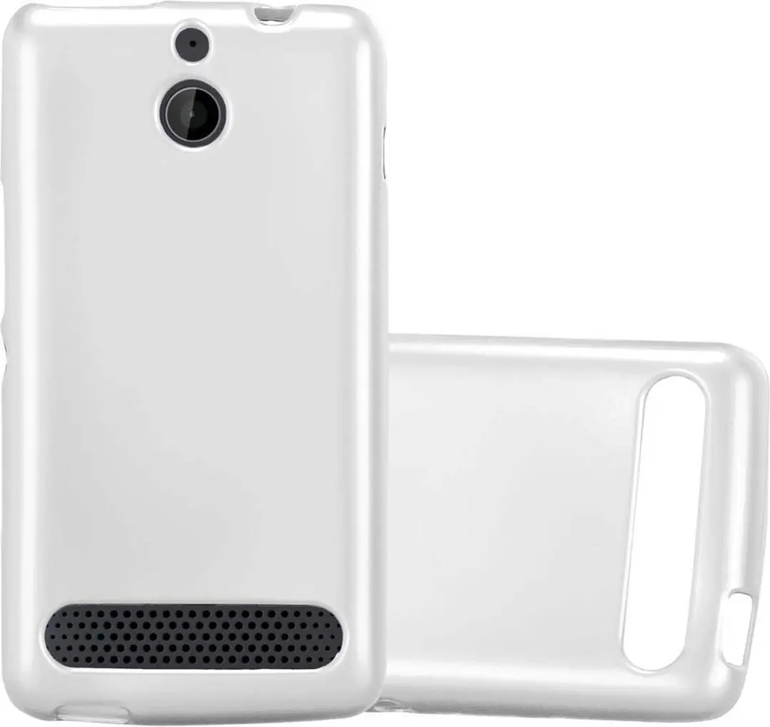 Cadorabo Hoesje geschikt voor Sony Xperia E1 in METALLIC ZILVER