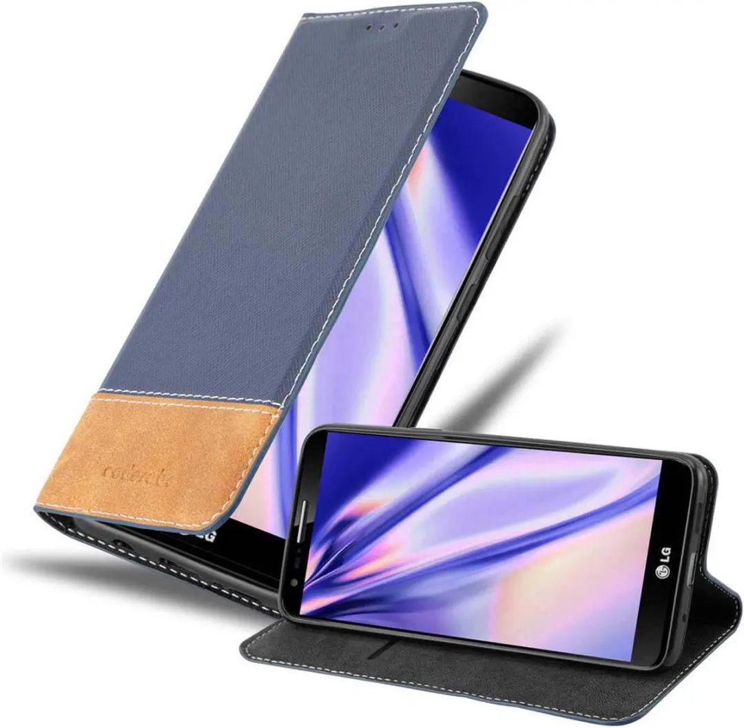 Cadorabo Hoesje geschikt voor LG G2 in DONKERBLAUW BRUIN