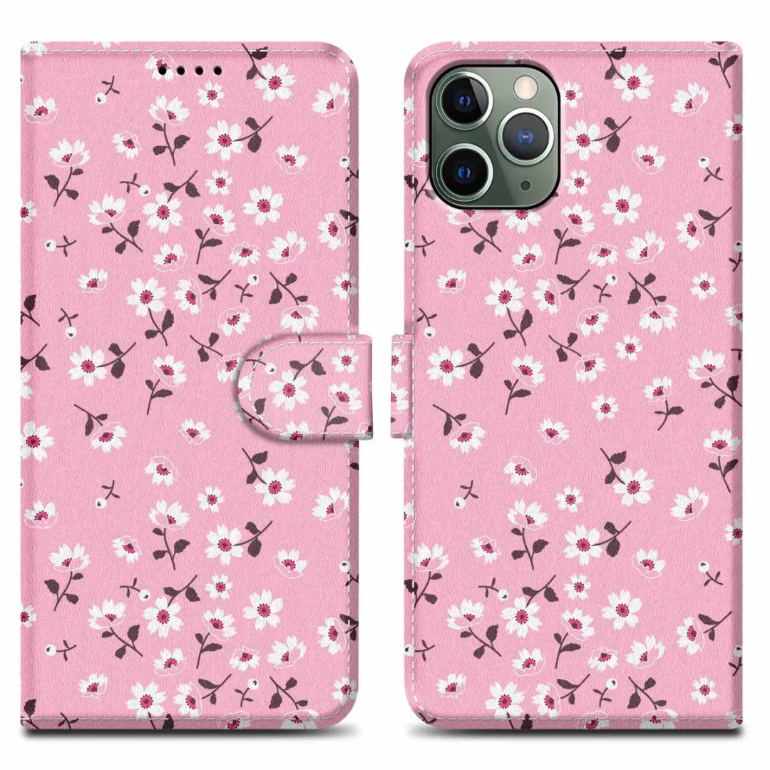 Cadorabo Hoesje geschikt voor Apple iPhone 11 PRO - Design Bloemenregen No. 6 - Beschermhoes Case Cover met magnetische sluiting, standaardfunctie en kaartvakje