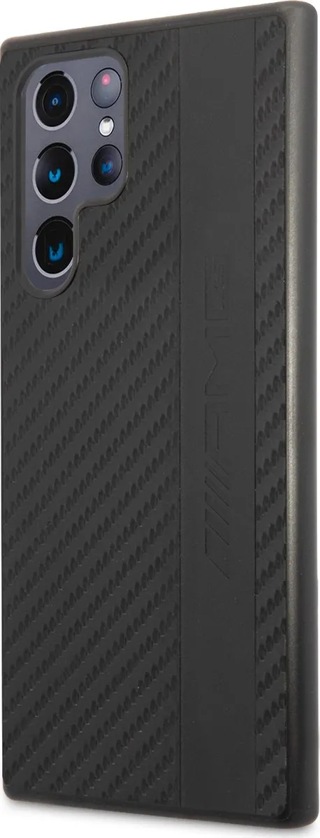 Mercedes AMG Carbon Effect Samsung Galaxy S22 Ultra Hoesje - Zwart