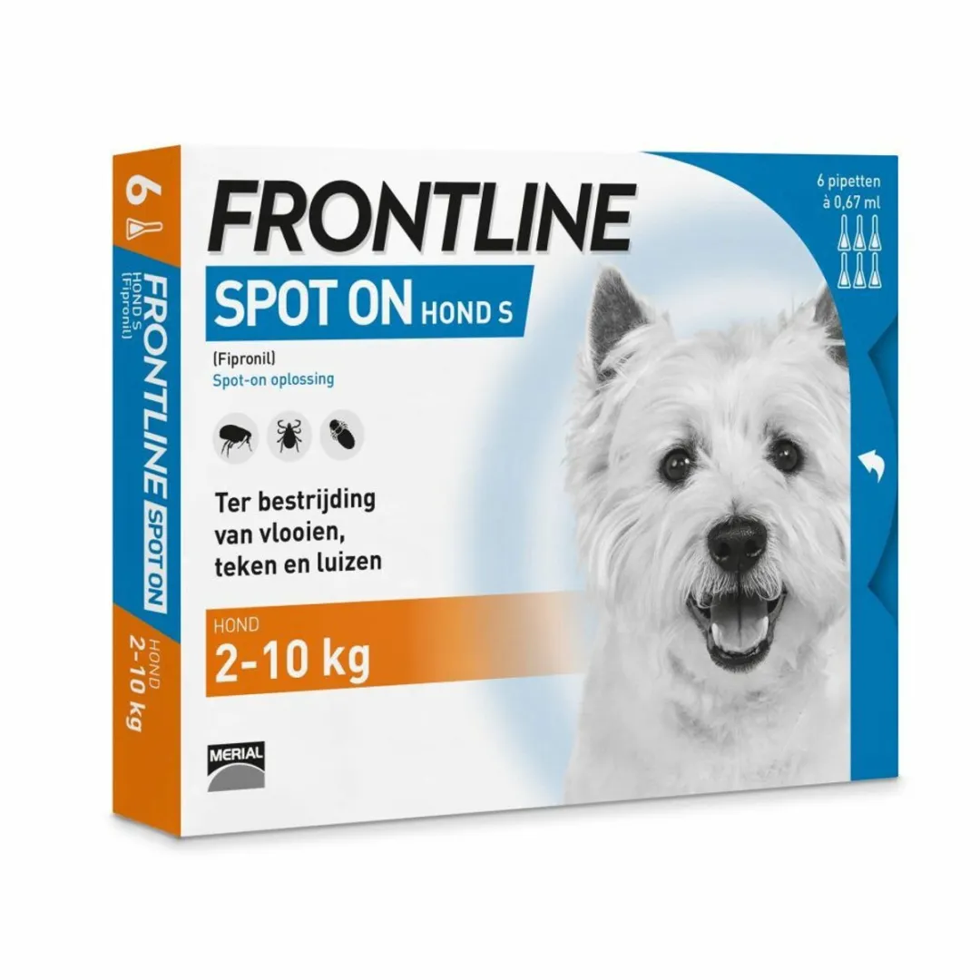 Frontline Spot On Hond 2 - 10 kg - 2x6 Pipetten