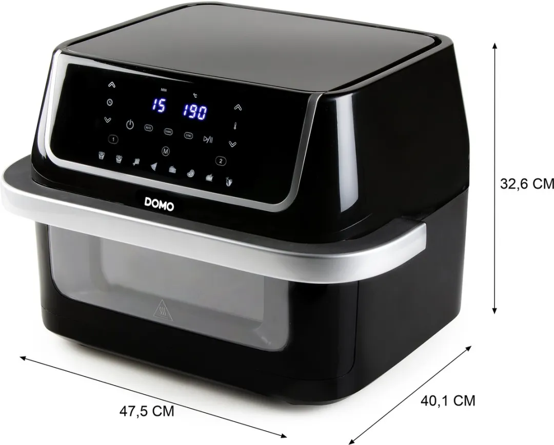 Domo DO544FR Airfryer XXL 1800W - 10L - Zwart - afbeelding 6 van 6