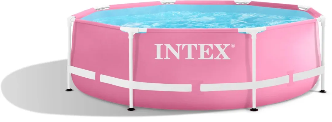 Intex Pink Metal Frame Zwembad 244x76cm