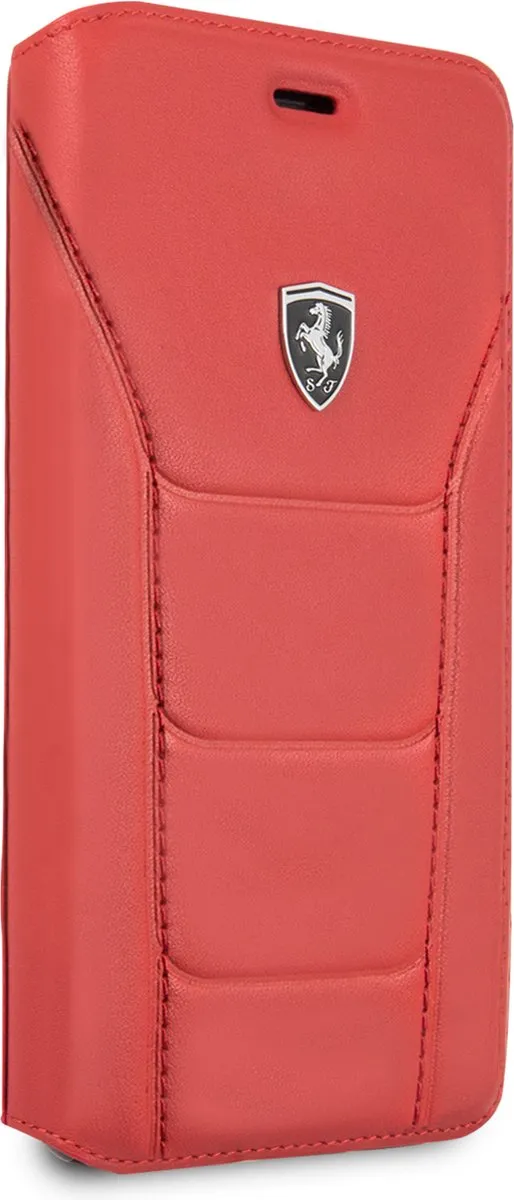 Ferrari Heritage 488 Leather Book Case - iPhone 8 Plus Rood