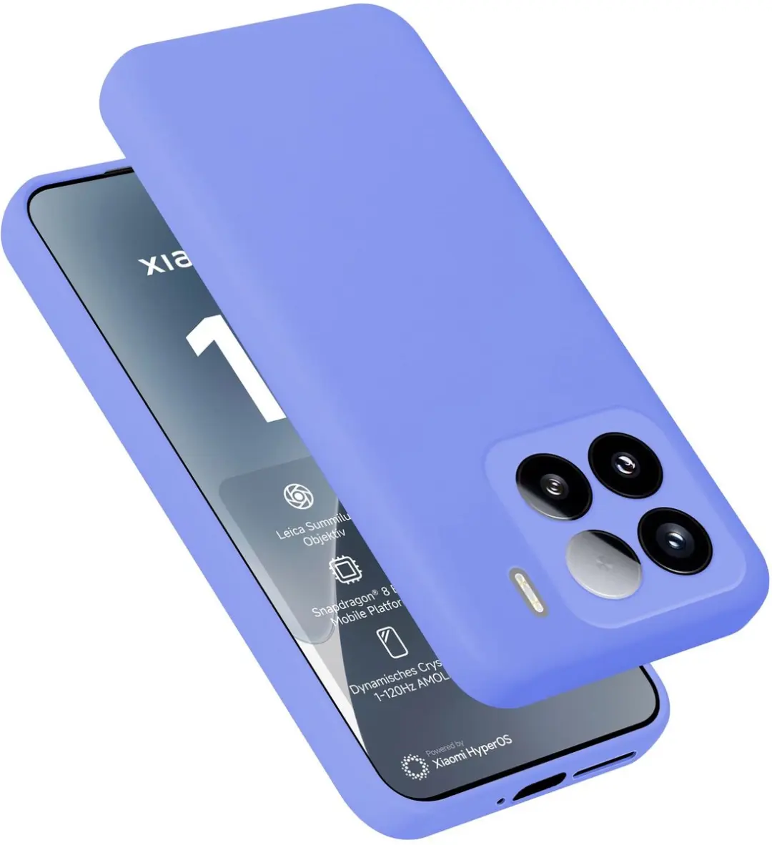 Cadorabo Hoesje geschikt voor Xiaomi 15 Case in Liquid Lichte Paars Beschermhoes