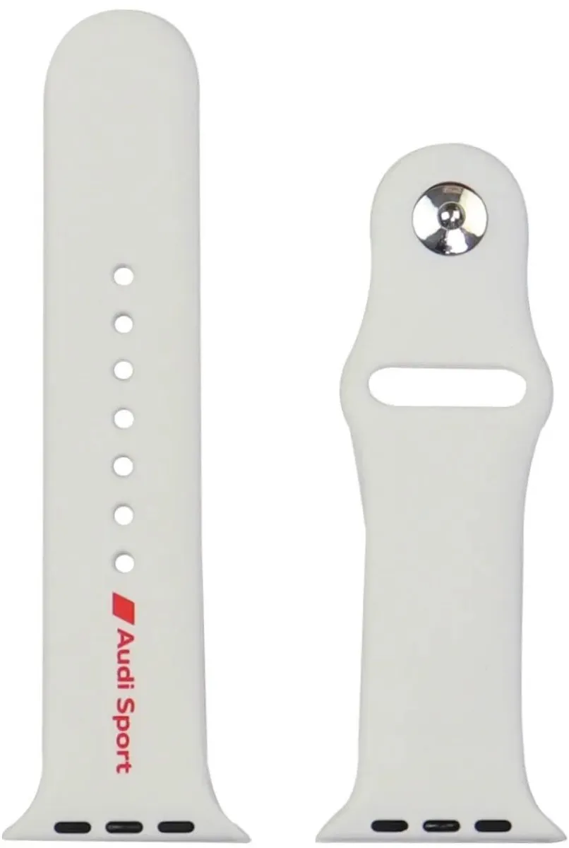 Audi Apple Watch Band Rood - 44/45/46/49mm - Silicone - afbeelding 6 van 6