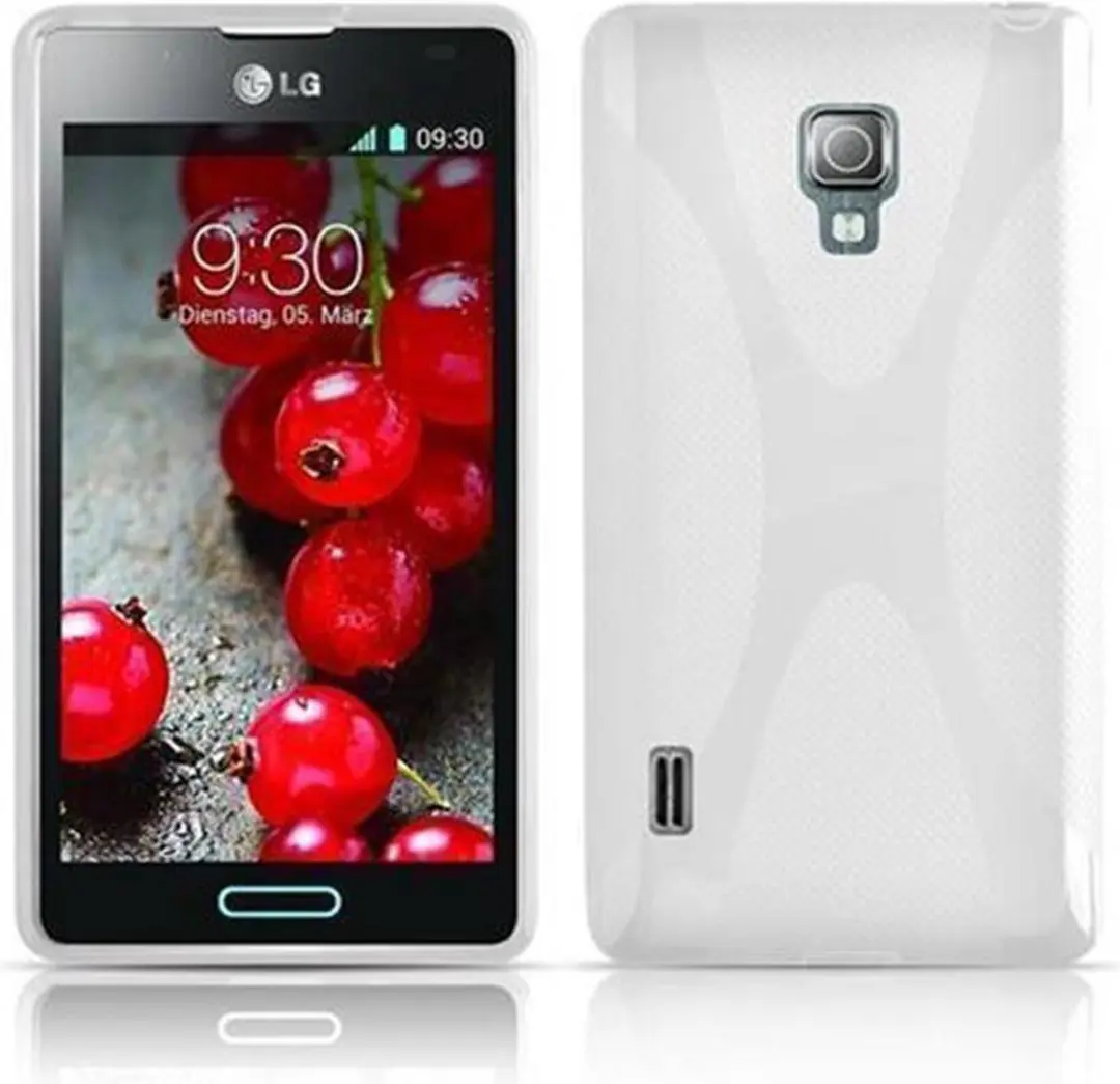 Cadorabo Hoesje geschikt voor LG OPTIMUS L7 II in MAGNESIUM WIT