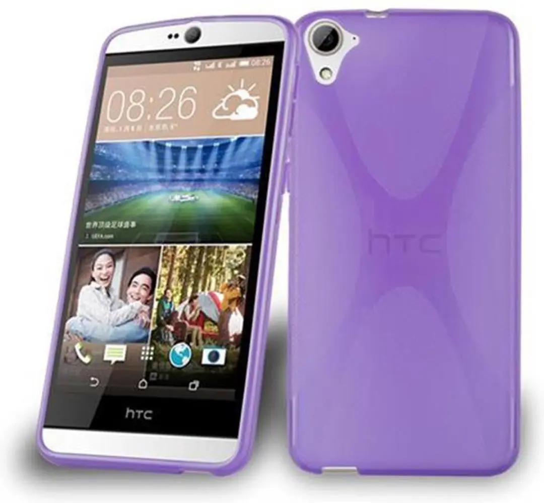 Cadorabo Hoesje geschikt voor HTC Desire 826 in LILA VIOLET - Beschermhoes gemaakt van flexibel TPU silicone Case Cover