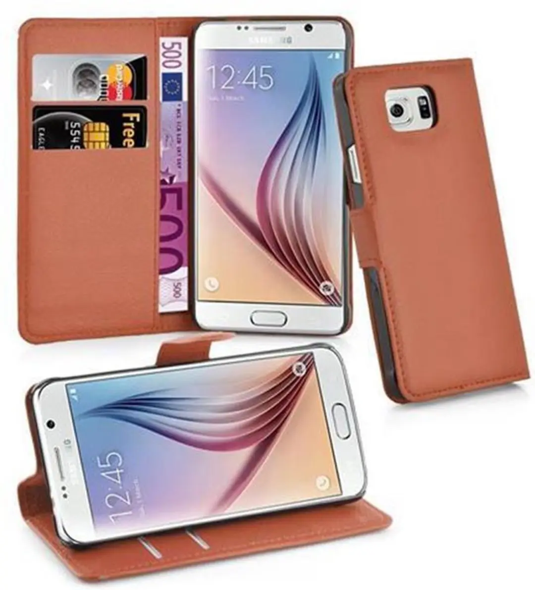 Cadorabo Hoesje geschikt voor Samsung Galaxy S6 in CHOCOLADE BRUIN