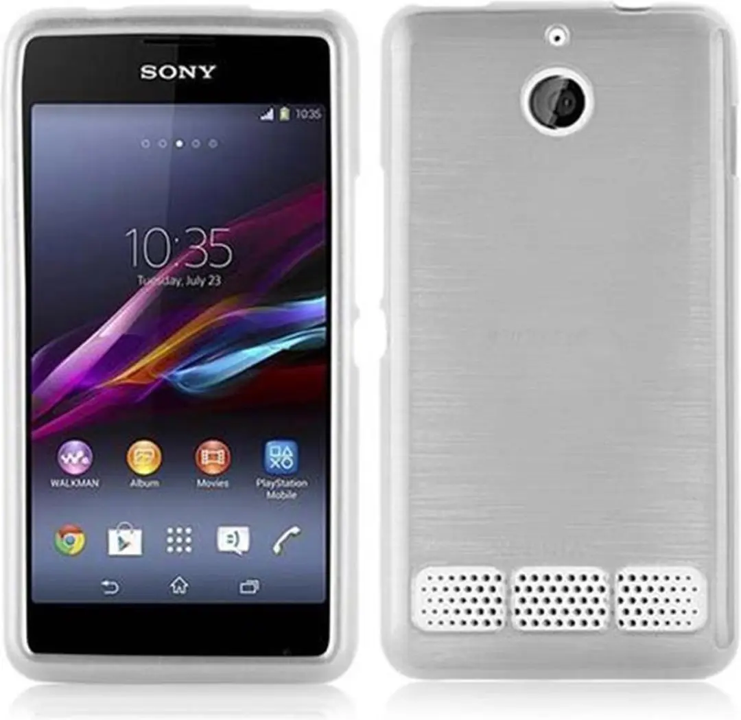 Cadorabo Hoesje geschikt voor Sony Xperia E1 in ZILVER