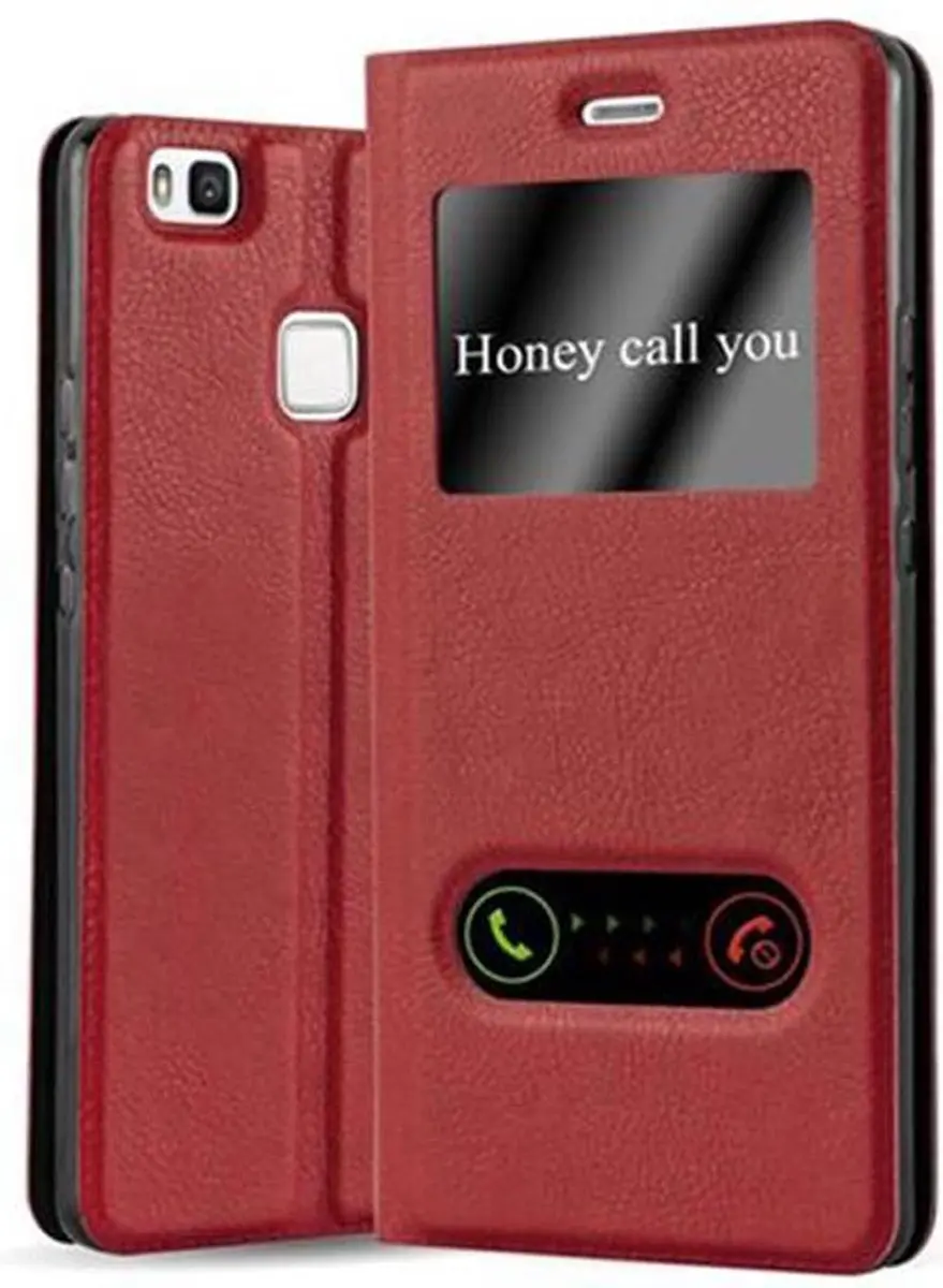 Cadorabo Hoesje geschikt voor Huawei P9 LITE 2016 / G9 LITE in SAFRAN ROOD