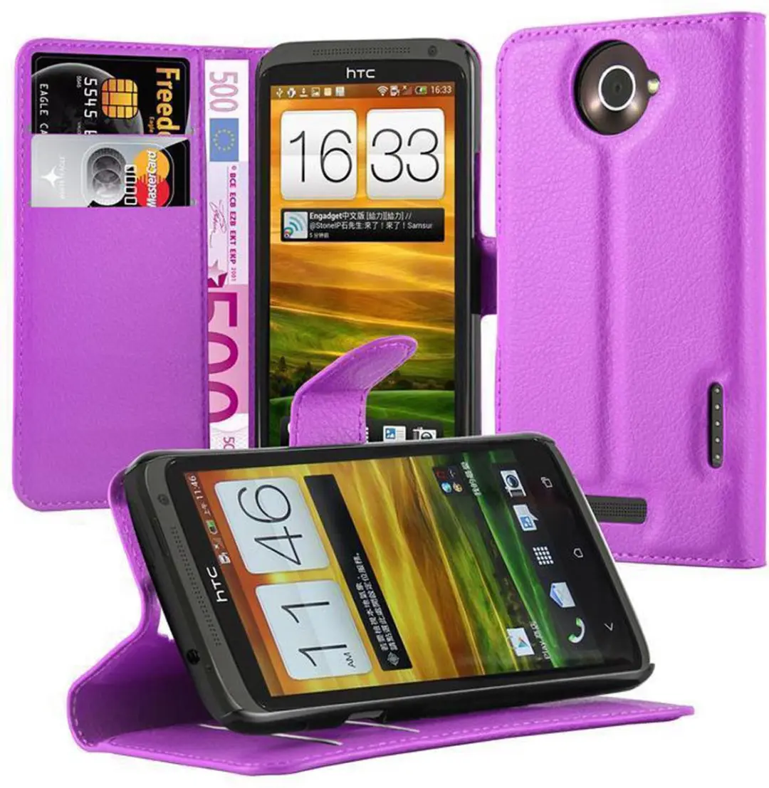 Cadorabo Hoesje geschikt voor HTC ONE X / X+ in MANGAAN PAARS