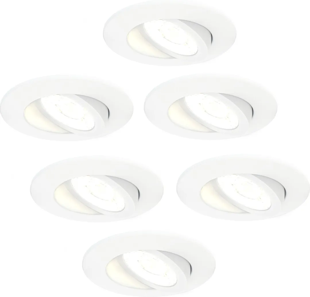 LEDVION 6X LED Inbouwspot Wit 5W IP65
