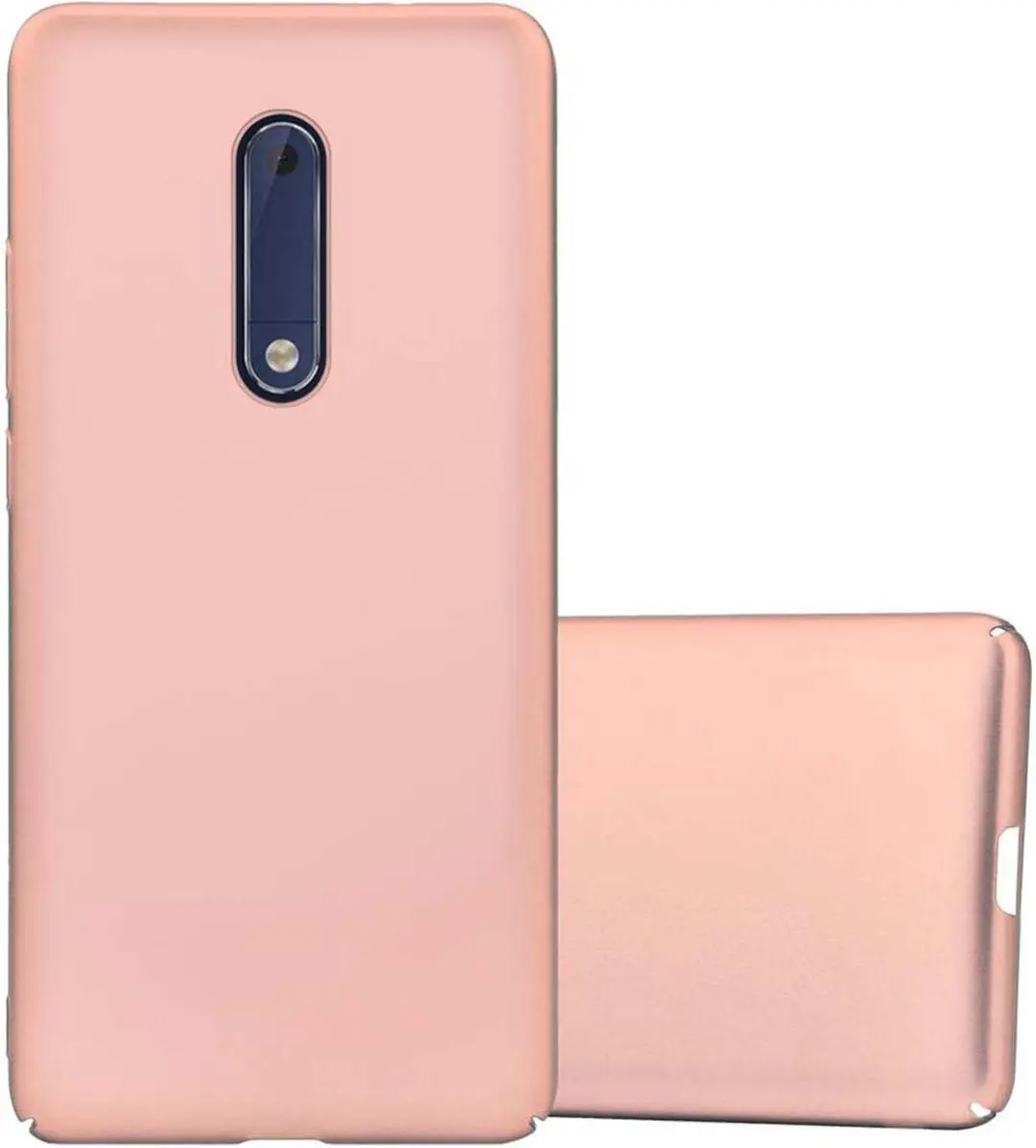 Cadorabo Hoesje geschikt voor Nokia 5 2017 in METAAL ROSE GOUD