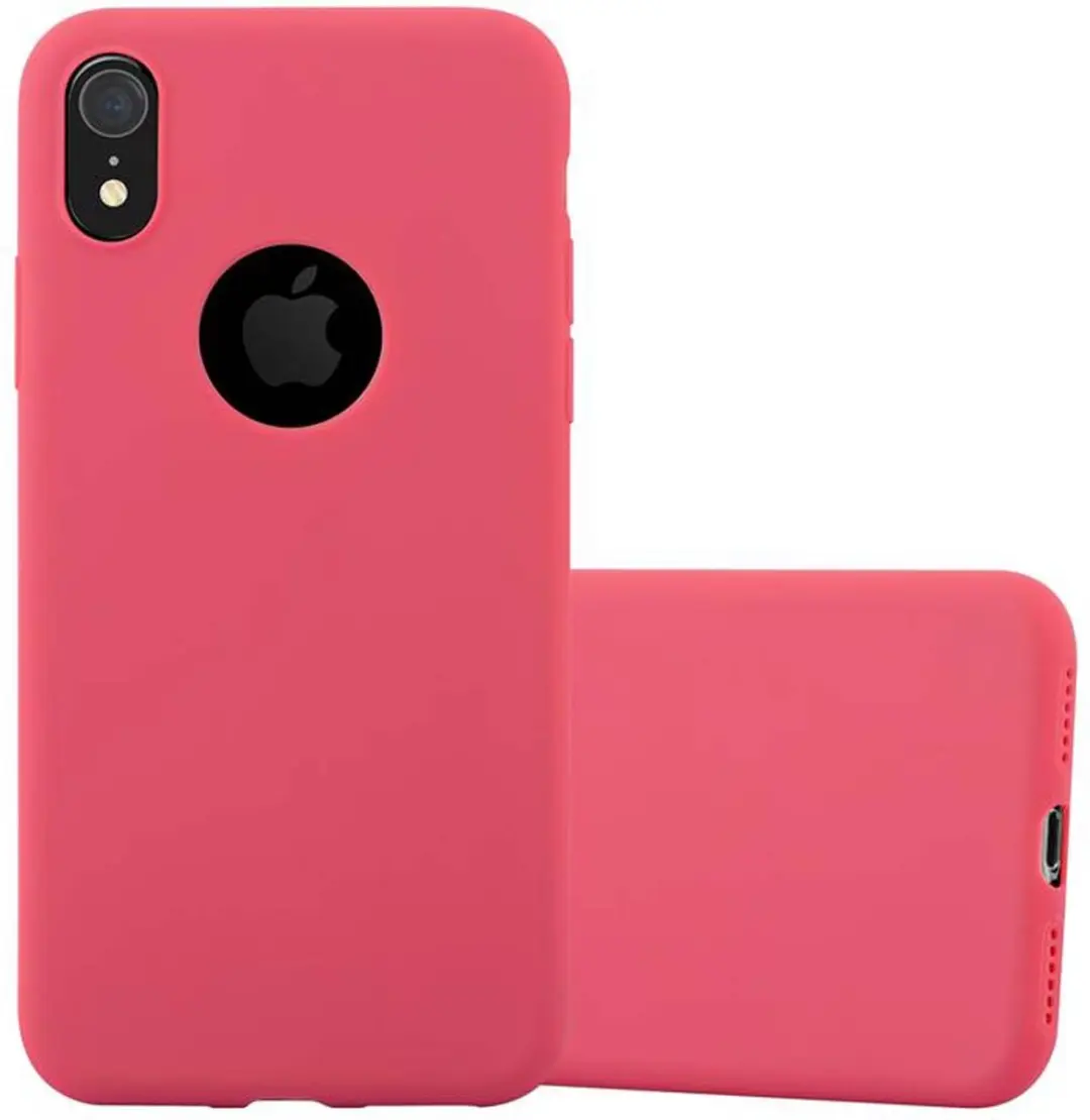 Cadorabo Hoesje geschikt voor Apple iPhone XR in CANDY ROOD