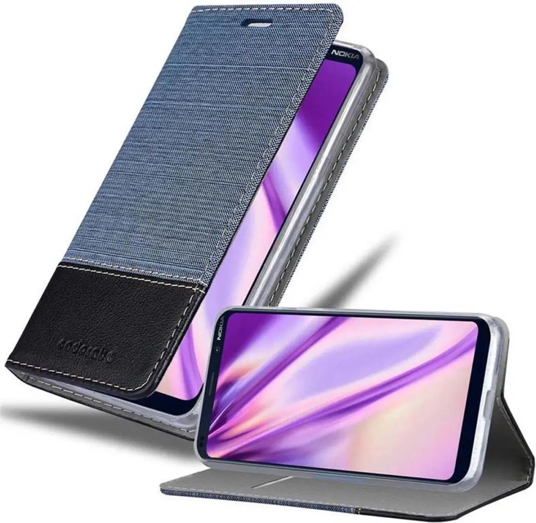 Cadorabo Hoesje geschikt voor Nokia 9 PureView in DONKERBLAUW ZWART
