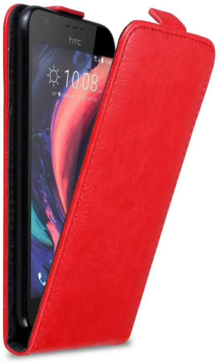 Cadorabo Hoesje geschikt voor HTC Desire 10 LIFESTYLE / Desire 825 in APPEL ROOD - Beschermhoes in flip design Case Cover met magnetische sluiting