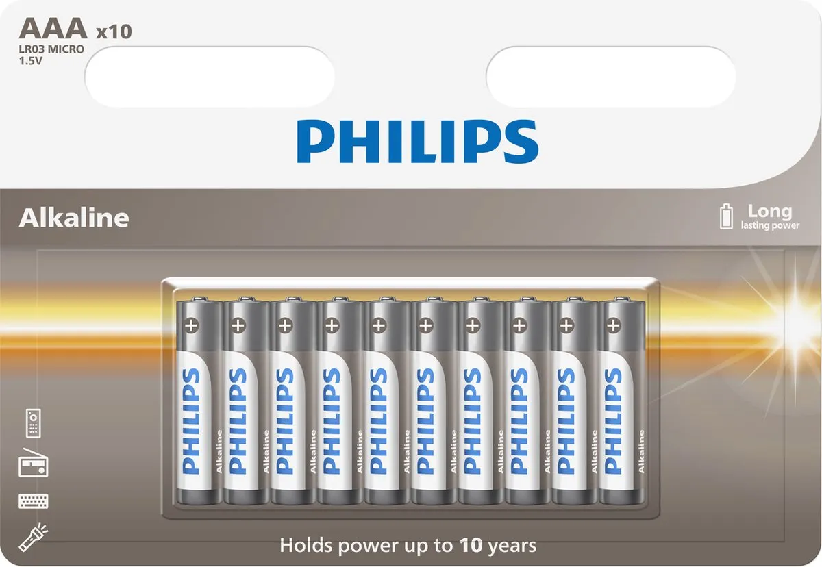 Philips Entry AAA Alkaline Batterijen