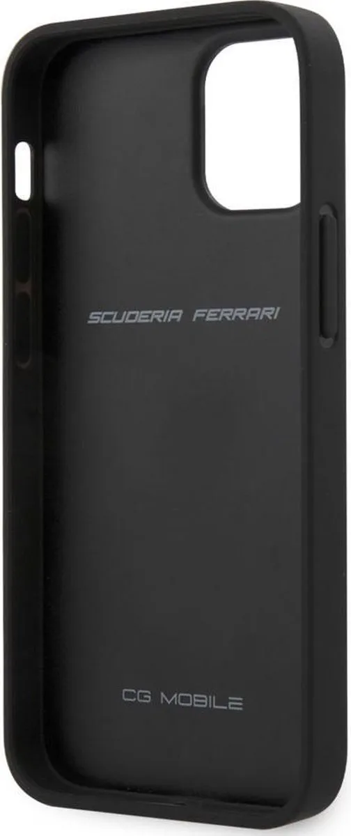Ferrari iPhone 12 Mini Hoesje - Effen Zwart - afbeelding 6 van 6