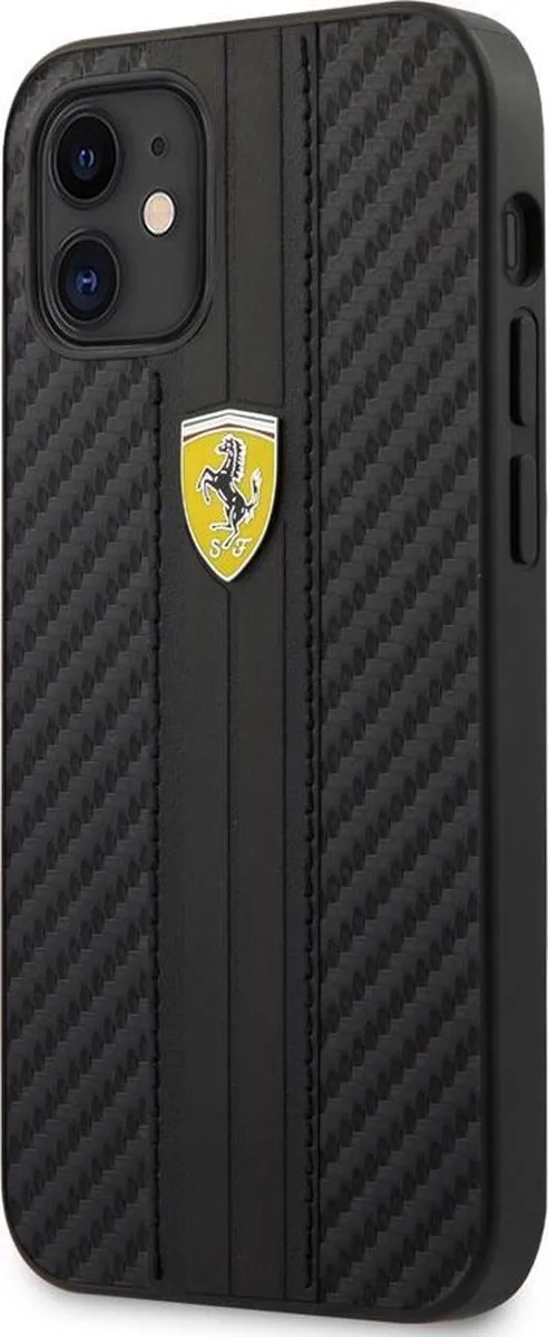 Ferrari iPhone 12 Mini Hoesje - Effen Zwart