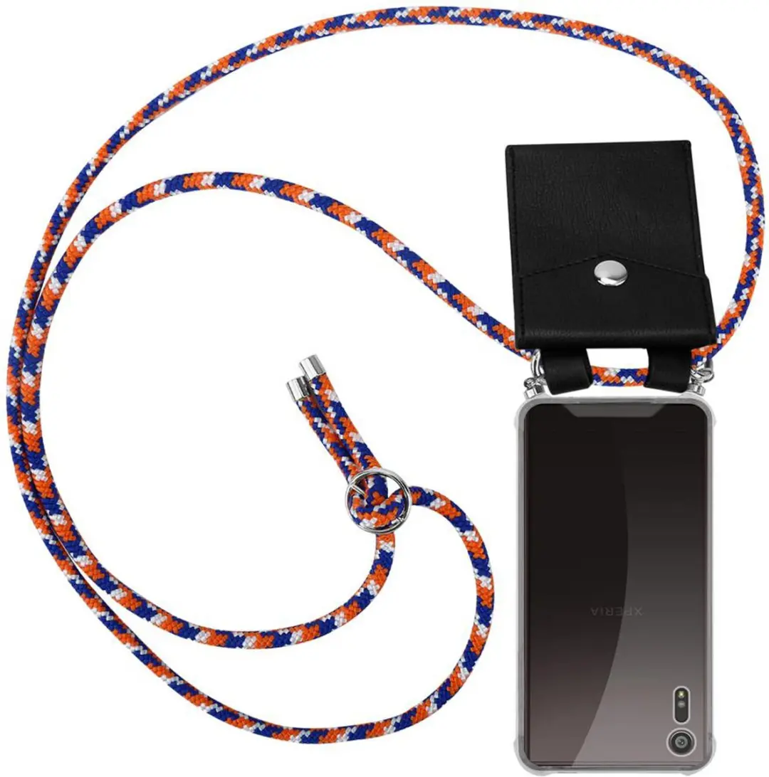 Cadorabo Hoesje geschikt voor Sony Xperia XZ / XZs in ORANJE BLAUW WIT