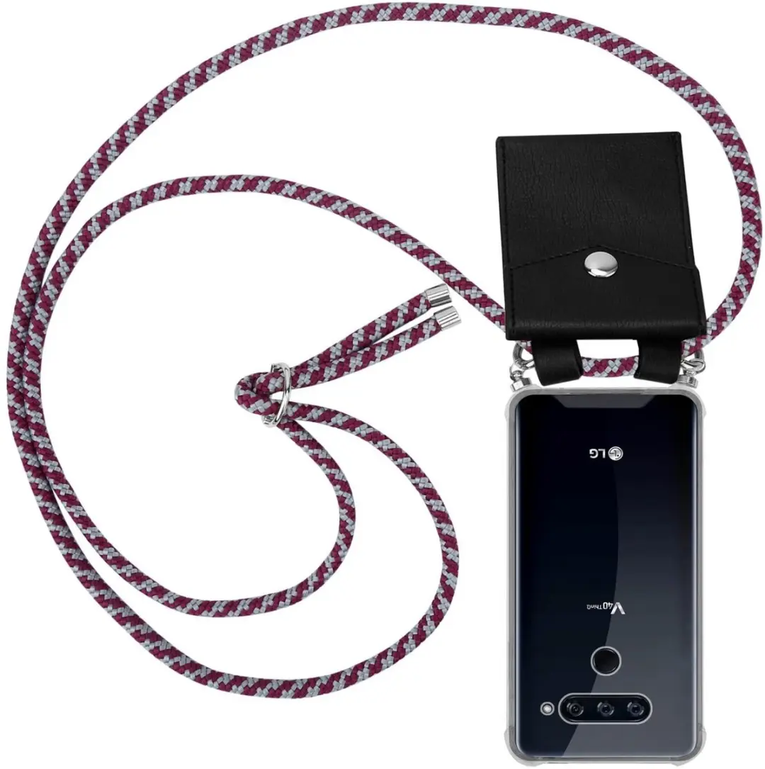 Cadorabo Hoesje geschikt voor LG V40 in ROOD WIT