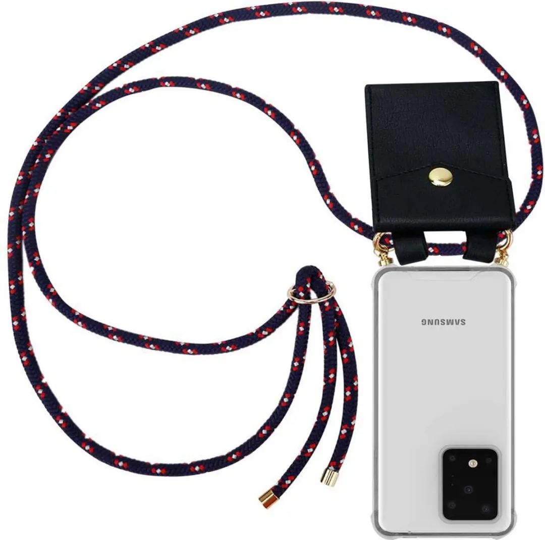 Cadorabo Hoesje geschikt voor Samsung Galaxy S20 ULTRA in BLAUW ROOD WITTE STIP