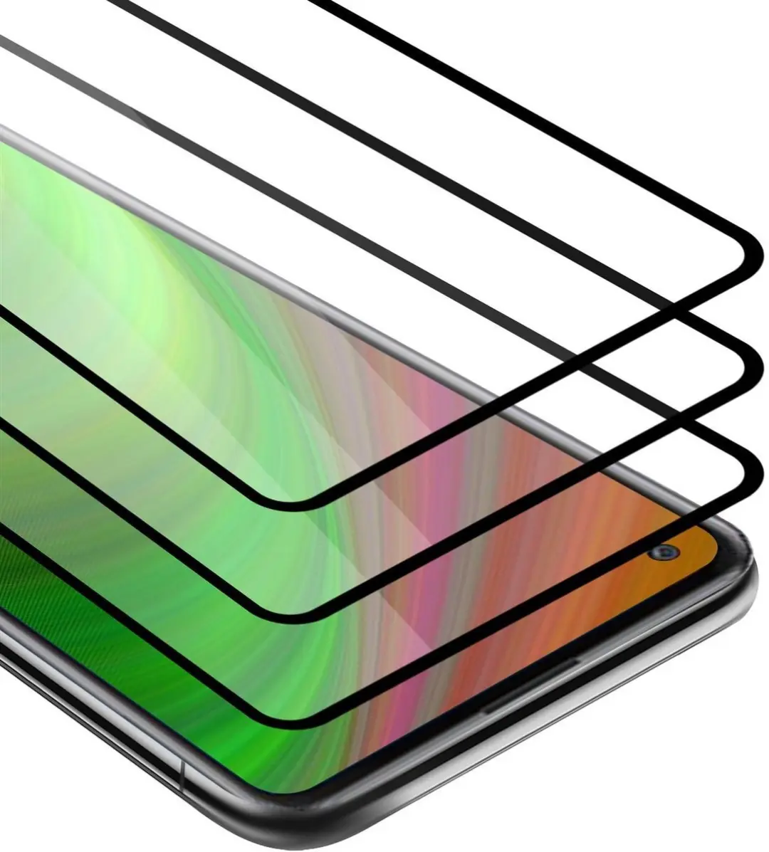 Cadorabo 3x Screenprotector geschikt voor Xiaomi RedMi 10X 4G Volledig scherm pa